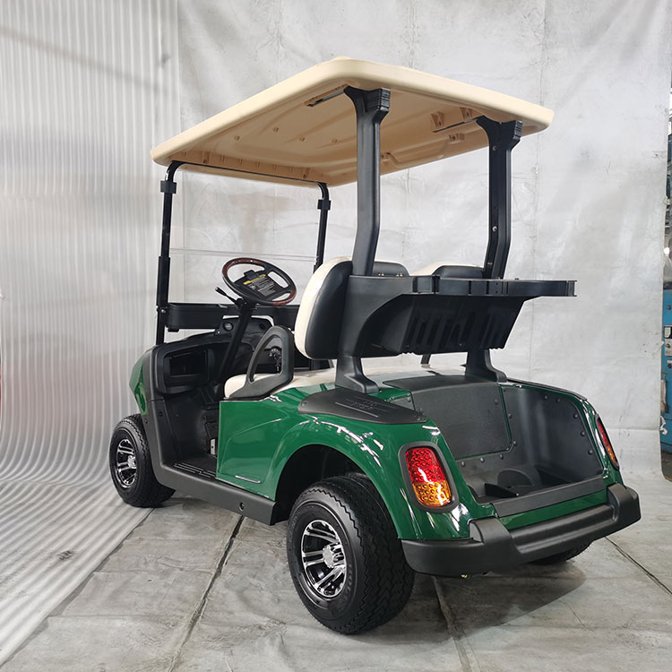Dwumiejscowy elektryczny wózek golfowy wysokiej klasy, wyposażony w baterię litową